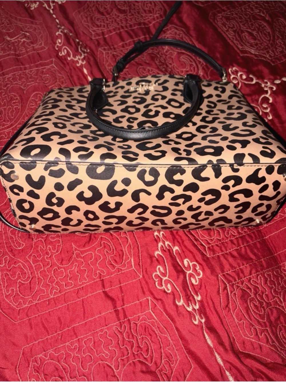 Kate Spade - Leopard Print Satchel Handbag - Picture 4 of 5